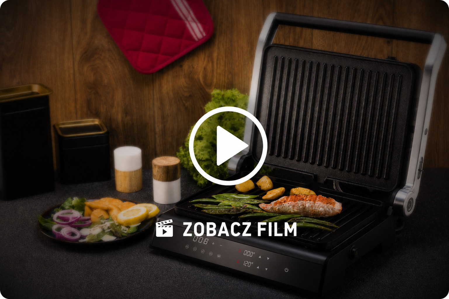 Film prezentujący grill elektryczny DualPlate 2200W Transa Electronics – kliknij, aby obejrzeć